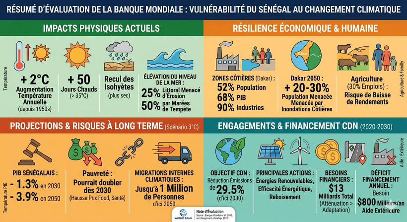 Erosion côtière, précipitations irrégulières, élévation du niveau de la mer… : Le Sénégal face à la Vulnérabilité au changement climatique