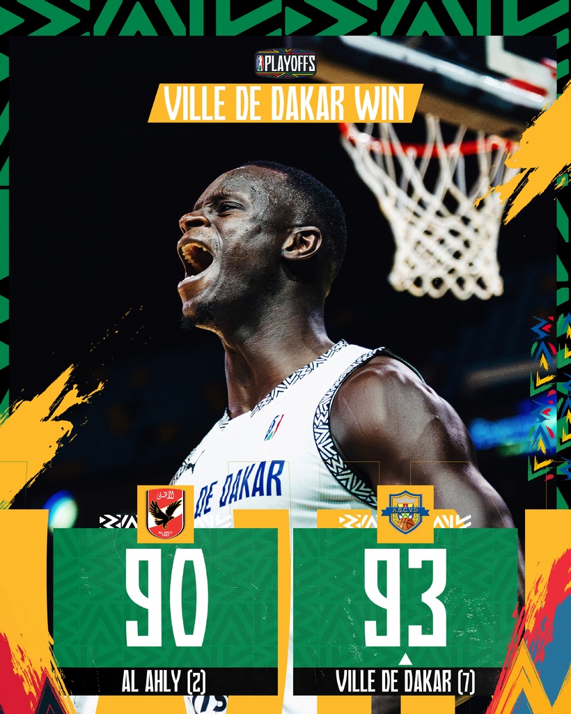 ‎BAL 2026 : l’ASC Ville de Dakar domine Al Ahly (93-90) en quart de finale aller