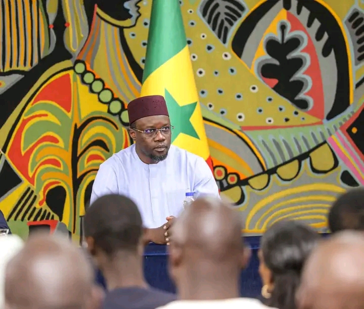Ousmane Sonko speaking at the 85th African Parliamentary Union session in Dakar