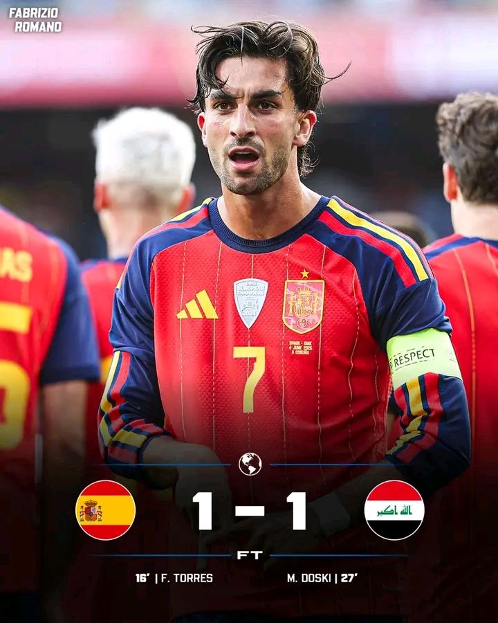 Préparation Mondial 2026 : adversaire du Sénégal, l'Irak tient l'Espagne en échec (1-1)
