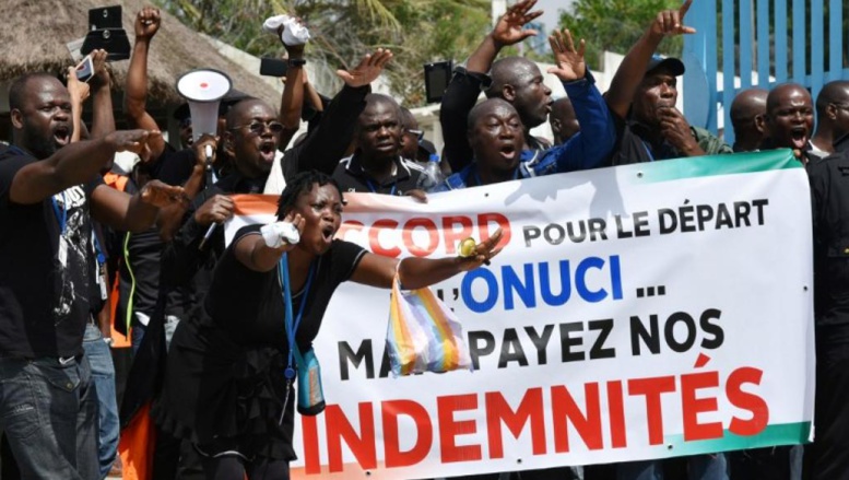Côte d'Ivoire: manifestation d'employés locaux de la mission de l'ONU
