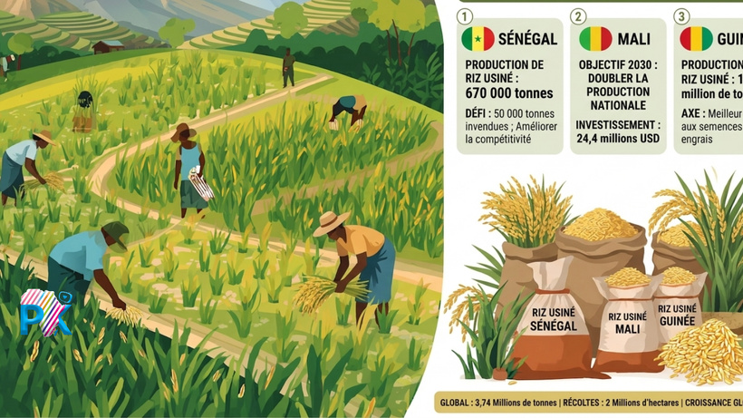 Riz : État des lieux et prévisions au Sénégal, au Mali et en Guinée