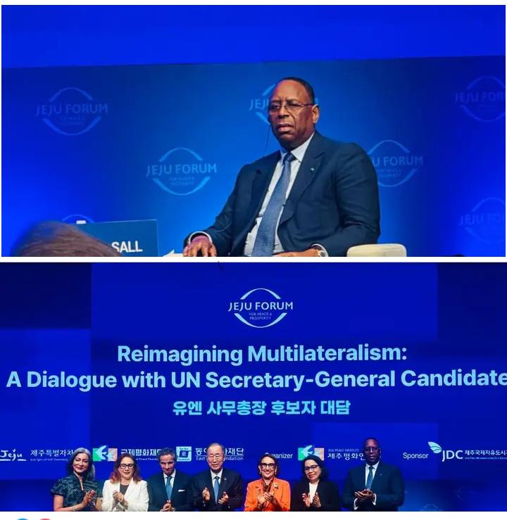 Forum de Jeju : Macky Sall appelle à «rétablir la confiance dans le multilatéralisme et dans l’ONU»