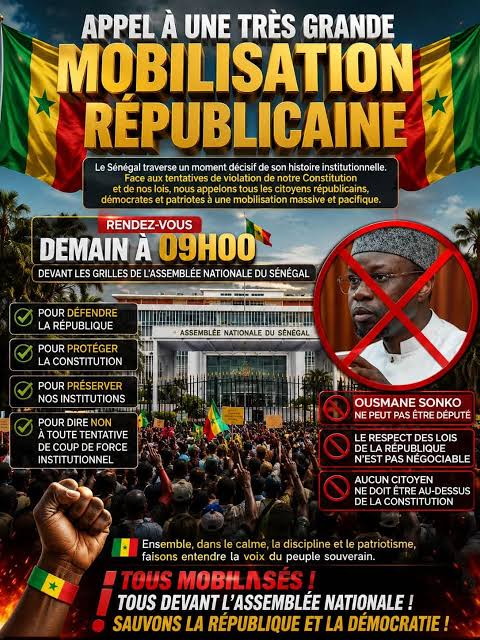 Révision constitutionnelle : la Plateforme « Voix Républicaine » appelle à la mobilisation citoyenne ce lundi