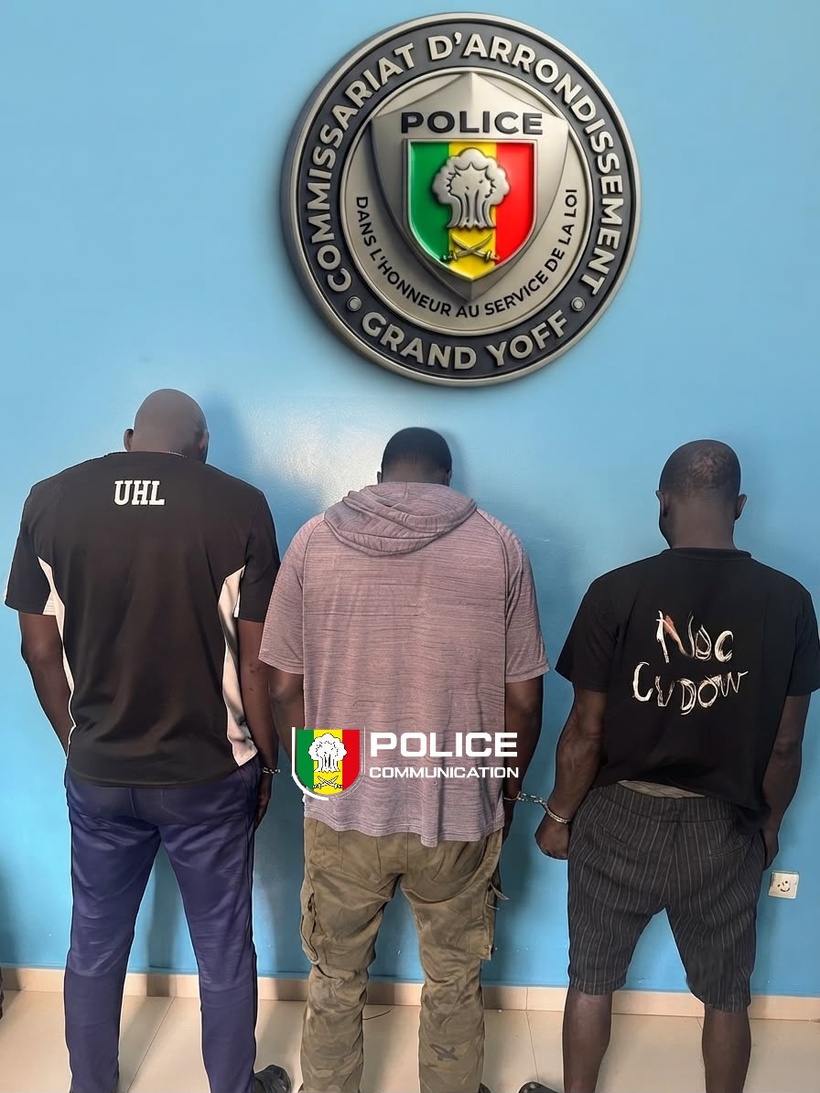 Grand Yoff : trois membres présumés d’une redoutable mafia interpellés, des matériels saisis Grand Yoff : trois membres présumés d’une redoutable mafia interpellés, des matériels saisis
