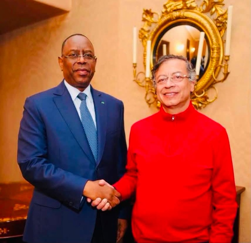 Campagne pour l’ONU : Macky Sall reçu par le président colombien Gustavo Petro Campagne pour l’ONU : Macky Sall reçu par le président colombien Gustavo Petro