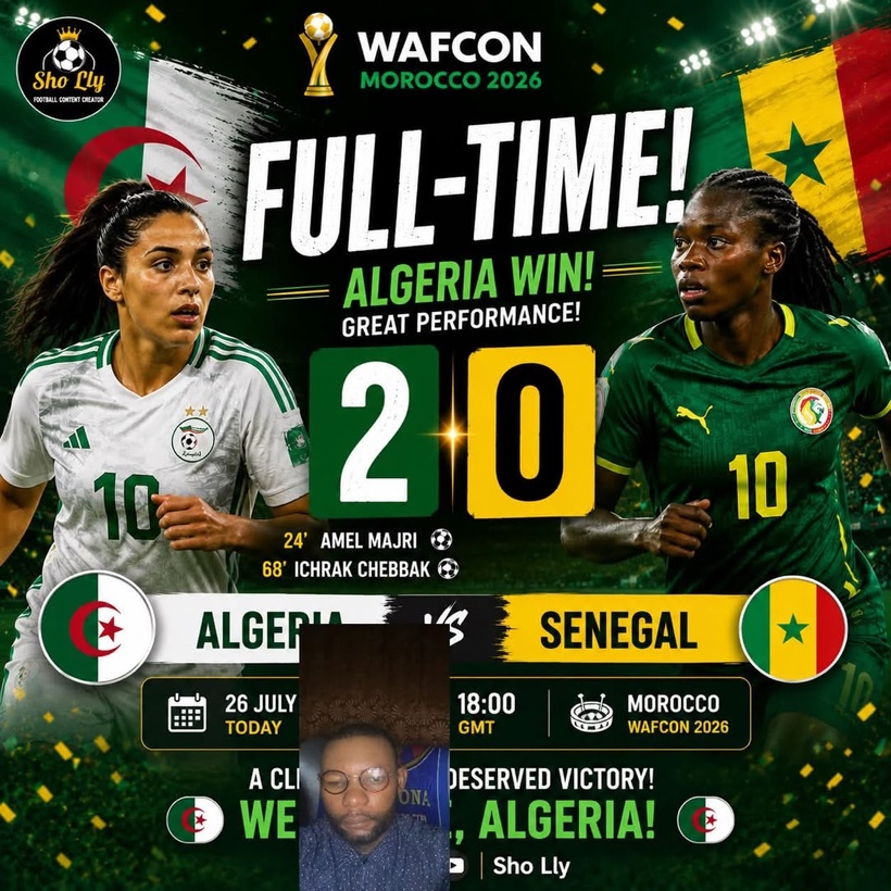 WAFCON 2026 : défaite des Lionnes du Sénégal face à l'Algérie (0-2) WAFCON 2026 : défaite des Lionnes du Sénégal face à l'Algérie (0-2)