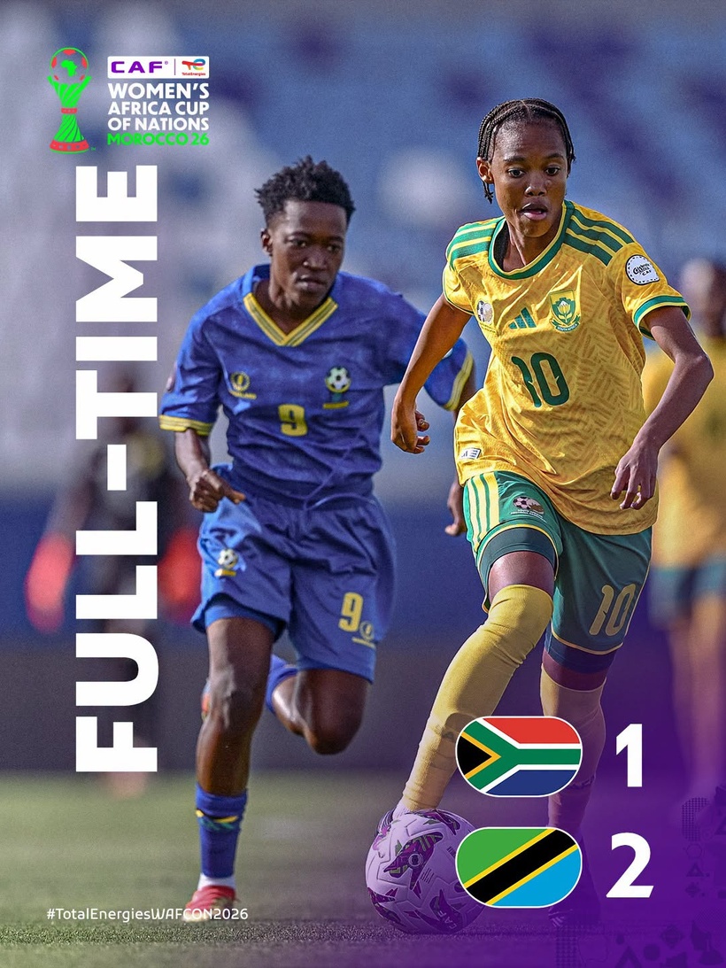 CAN féminine 2026 : la Tanzanie s'impose 2-1 face à l'Afrique du sud CAN féminine 2026 : la Tanzanie s'impose 2-1 face à l'Afrique du sud