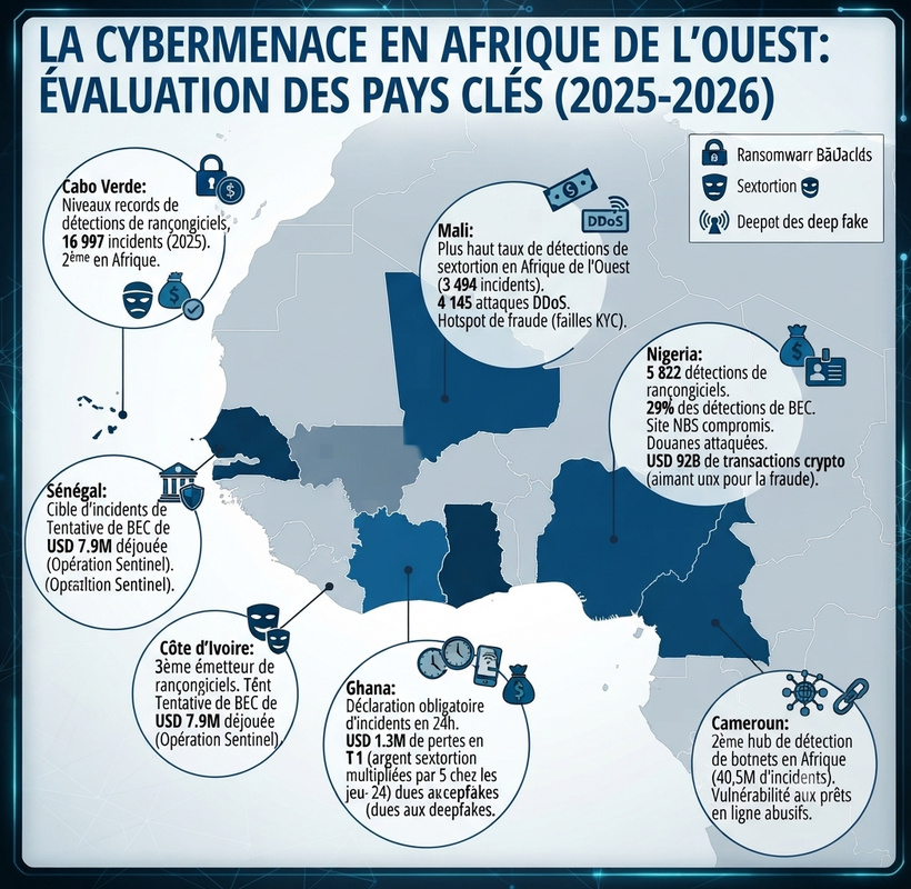 ​Afrique de l'Ouest : la cybercriminalité représente plus de 30 % de l'ensemble des crimes enregistrés