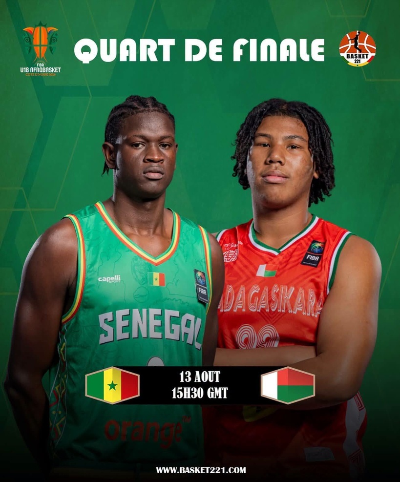 AfroBasket U18 masculin : le Sénégal affrontera Madagascar en quarts de finale