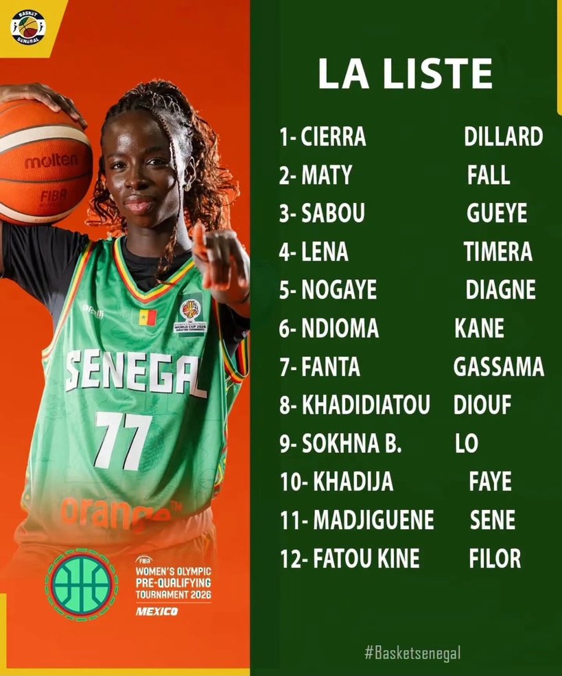Basket : Cheikh Sarr dévoile sa liste de 12 Lionnes pour les pré-qualifs olympiques, sans Yacine Diop Basket : Cheikh Sarr dévoile sa liste de 12 Lionnes pour les pré-qualifs olympiques, sans Yacine Diop