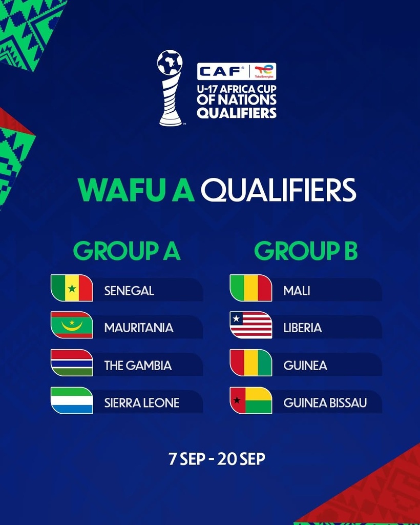 Tournoi UFOA A : le Sénégal hérite de la Mauritanie, de la Gambie et de la Sierra Leone dans le groupe A 