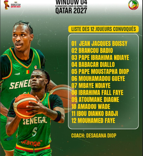 Éliminatoires Mondial basket 2027 : Desagana Diop dévoile sa liste des 12 Lions pour la Fenêtre 4