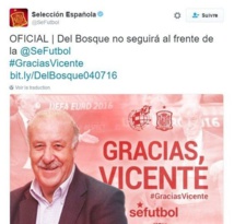 Espagne : Del Bosque, c'est fini (officiel) Espagne : Del Bosque, c'est fini (officiel)