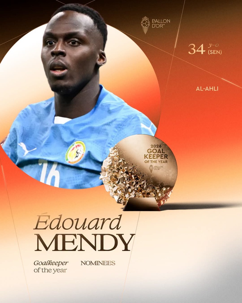 Ballon d’Or 2026 : Édouard Mendy nominé pour le Trophée Yachine