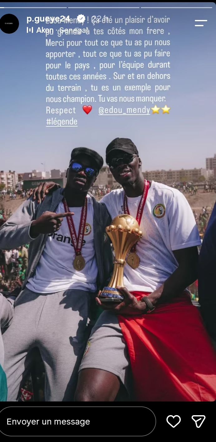 Retraite internationale d’Édouard Mendy : La vague d'hommages des Lions de la Téranga