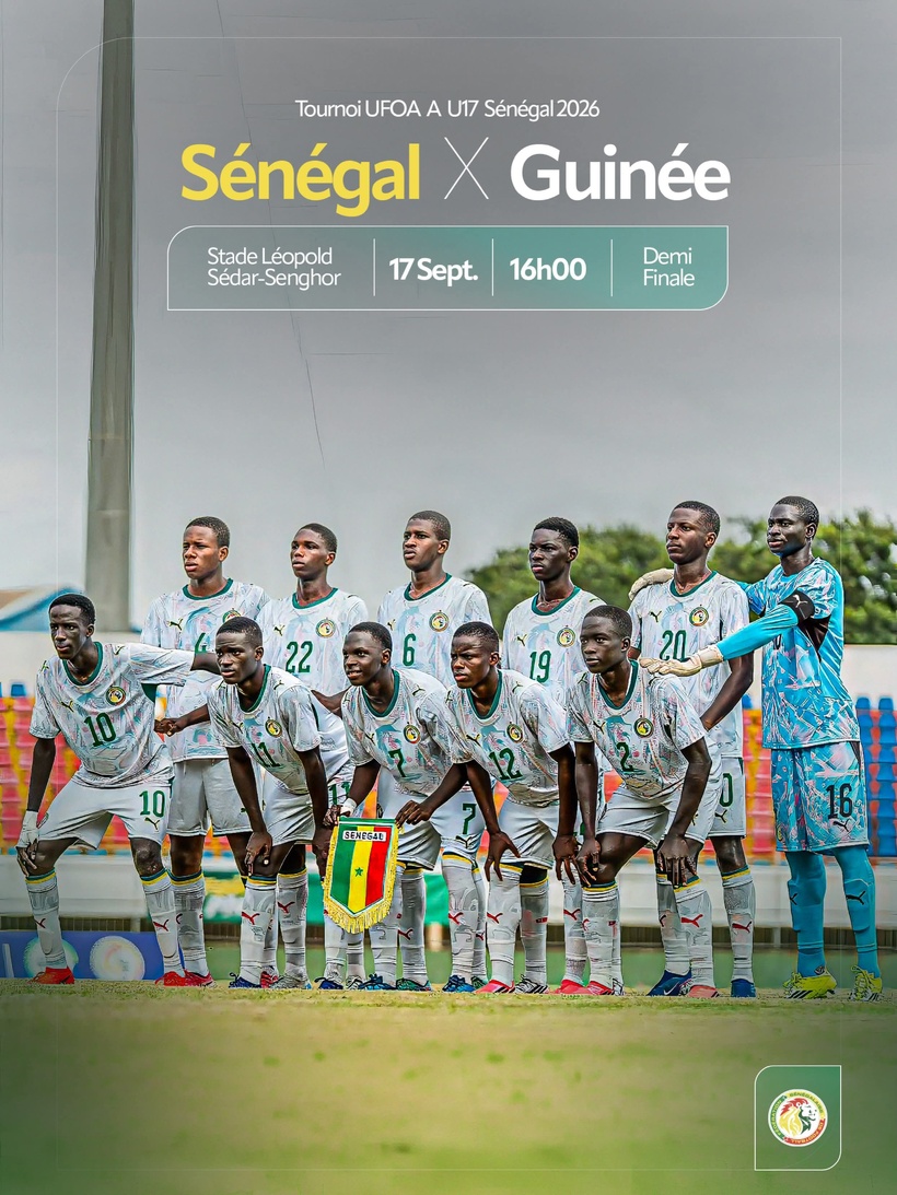 Tournoi UFOA-A U17 : le Sénégal affrontera la Guinée en demi-finale