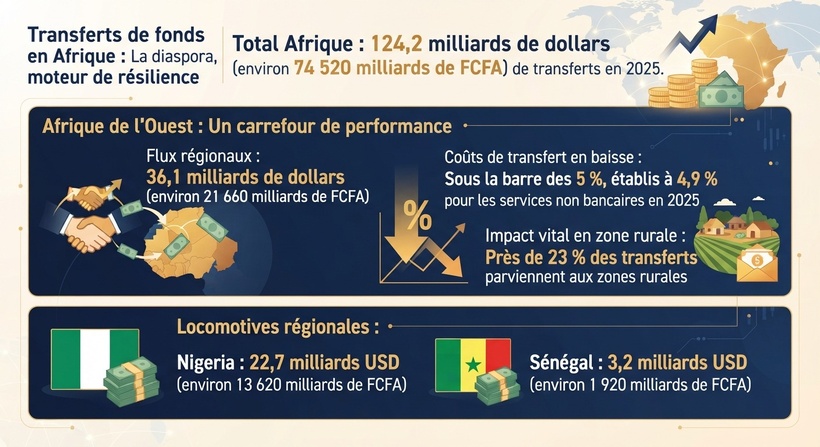 ​Transferts de fonds  : la diaspora a injecté 74 520 milliards de FCFA dans les économies africaines