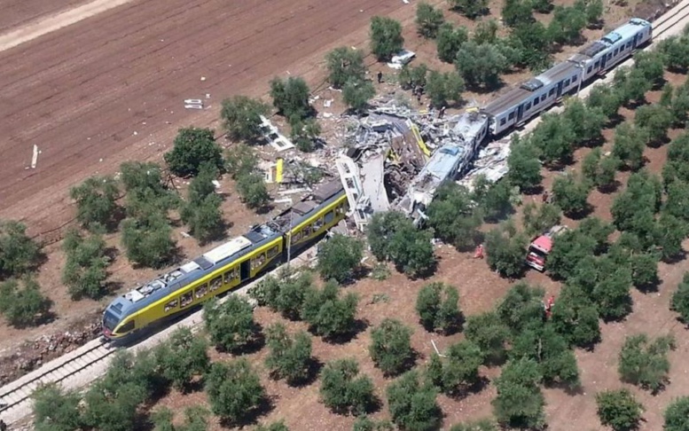 Italie - collision frontale entre deux trains: le bilan s’alourdit, au moins 20 morts et 35 blessés