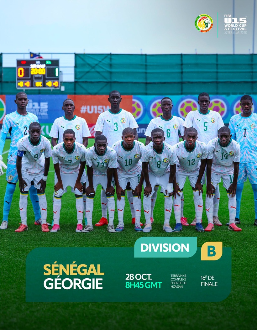 Mondial U15 : les “Lionceaux” du Sénégal basculent en Division B et défieront la Géorgie en seizièmes de finale Mondial U15 : les “Lionceaux” du Sénégal basculent en Division B et défieront la Géorgie en seizièmes de finale