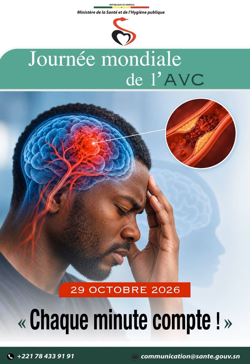 Journée mondiale de l'AVC : le ministère de la Santé rappelle l'urgence d'une prise en charge précoce pour sauver des vies