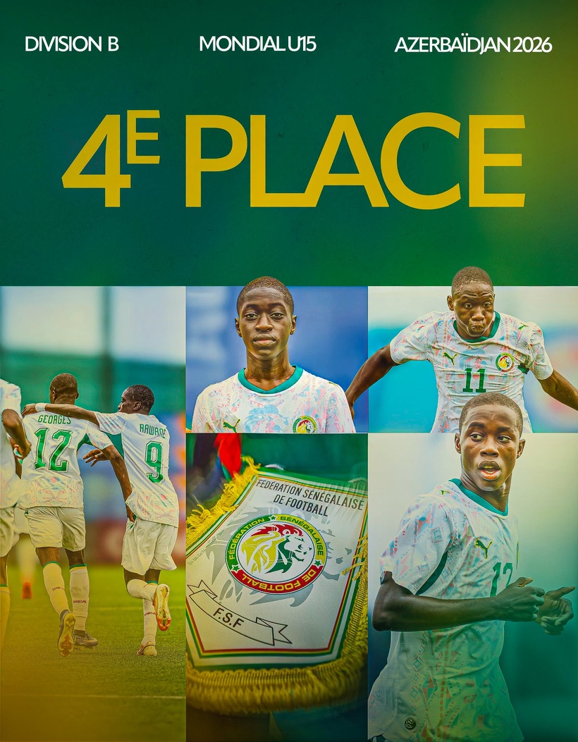 Mondial U15: le Sénégal termine quatrième de la Division B