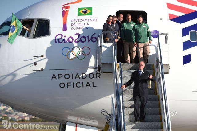 La torche olympique est arrivée à Sao Paulo 