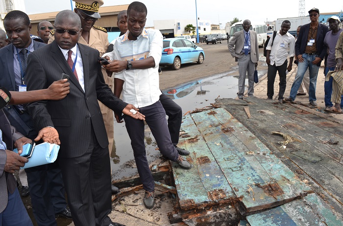 Saint-Louis : Effondrement du quai de pêche devant le ministre