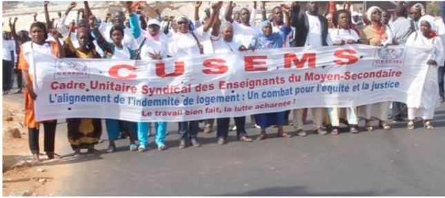 Année scolaire 2016 – 2017 - Le CUSEMS monte au créneau: «Insuffisance dans la matérialisation des engagements souscrits»