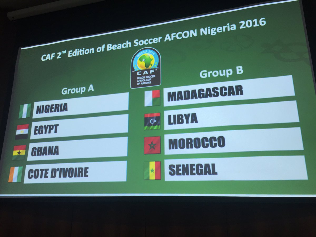 CAN 2016 Beach Soccer - Tirage au sort: le Sénégal dans le groupe B avec le Madagascar, la Libye et le Maroc