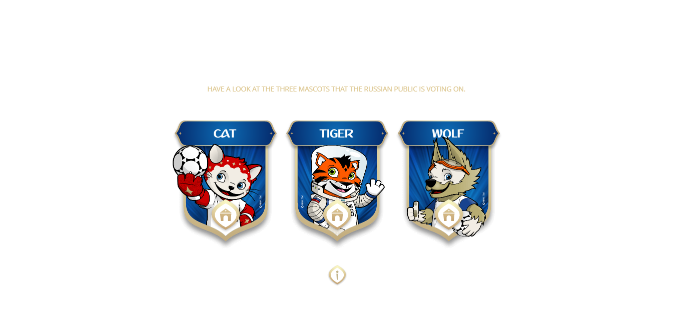 Mondial Russie 2018: 3 candidats pour la mascotte