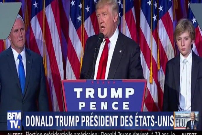 Première déclaration de Donald Trump: "Je serais le Président de tous les américains, (...)"