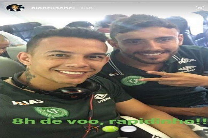 Les dernières images de l'équipe de Chapecoense avant le crash