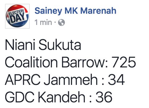 Présidentielle en Gambie: les premiers résultats 