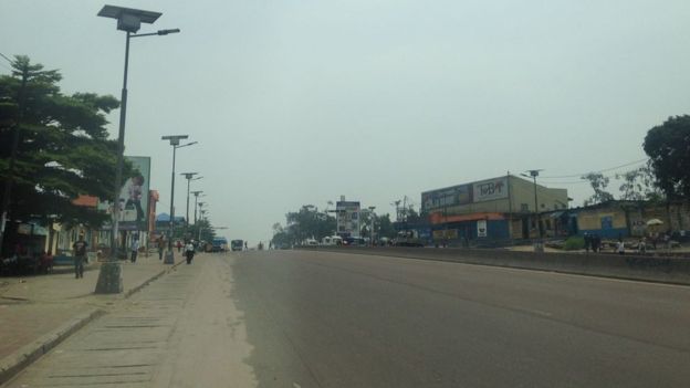 Rues désertes à Kinshasa