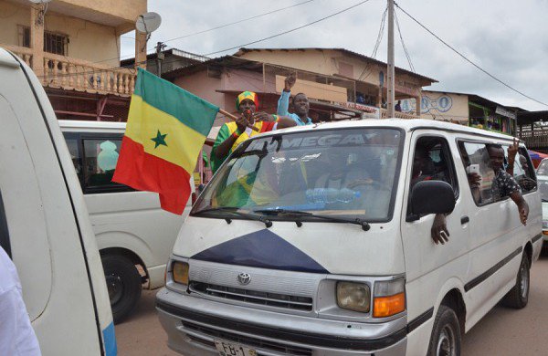 Les Lions sont arrivés à 12h à l'aéroport de Franceville au Gabon