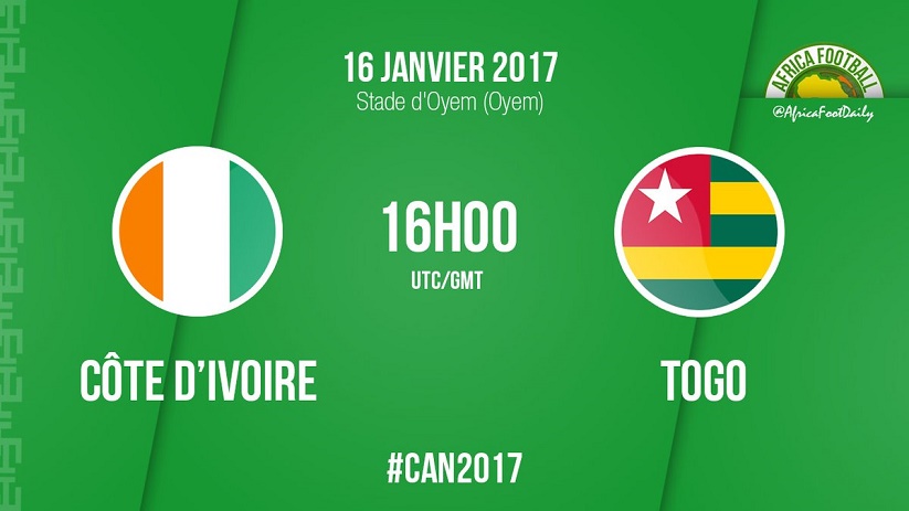 CAN 2017 - Poule C DIRECT Côte d'Ivoire / Togo: le champion d'Afrique en titre entre en lice