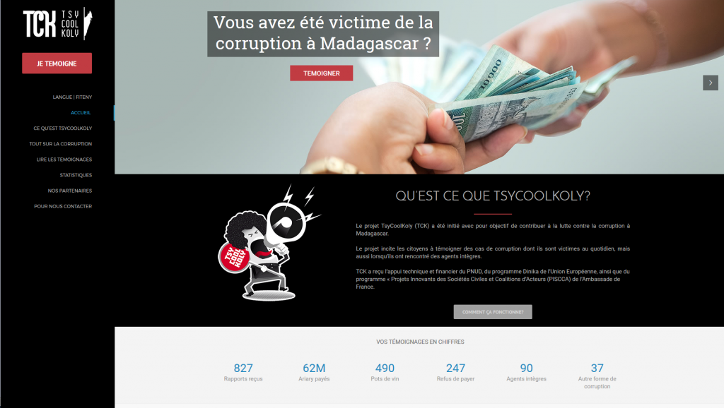 Madagascar: un site pour inviter les citoyens à dénoncer les actes de corruption