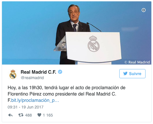 Real Madrid: Seul en course, Florentino Pérez est réélu à la présidence du club