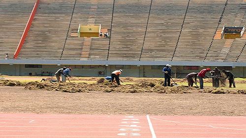 La pelouse du stade Senghor à l’agonie: un sabotage programmé