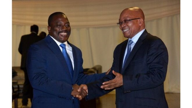 Joseph Kabila en Afrique du Sud