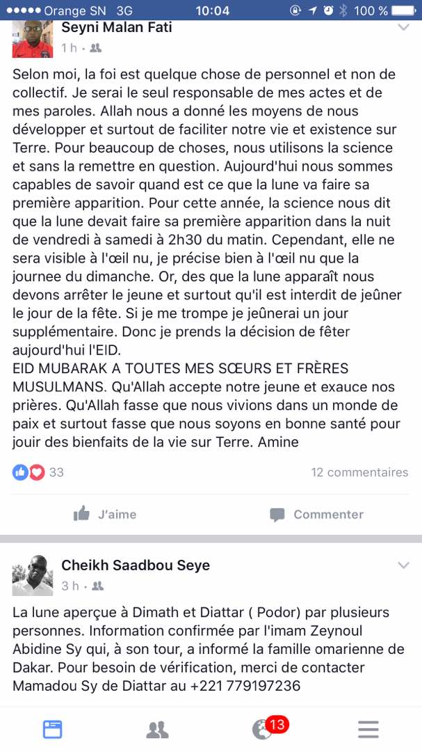 Encore deux Korité au Sénégal : les internautes se déchainent