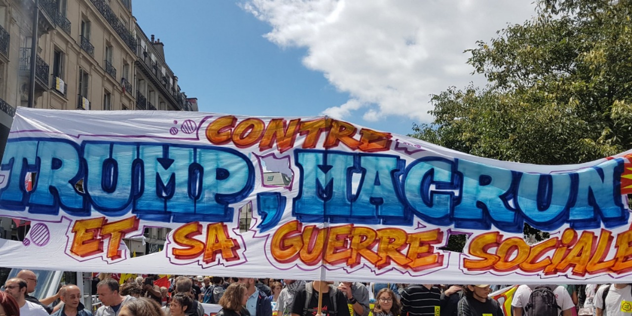 Manifestation à Paris contre la réforme du travail et la venue de Trump