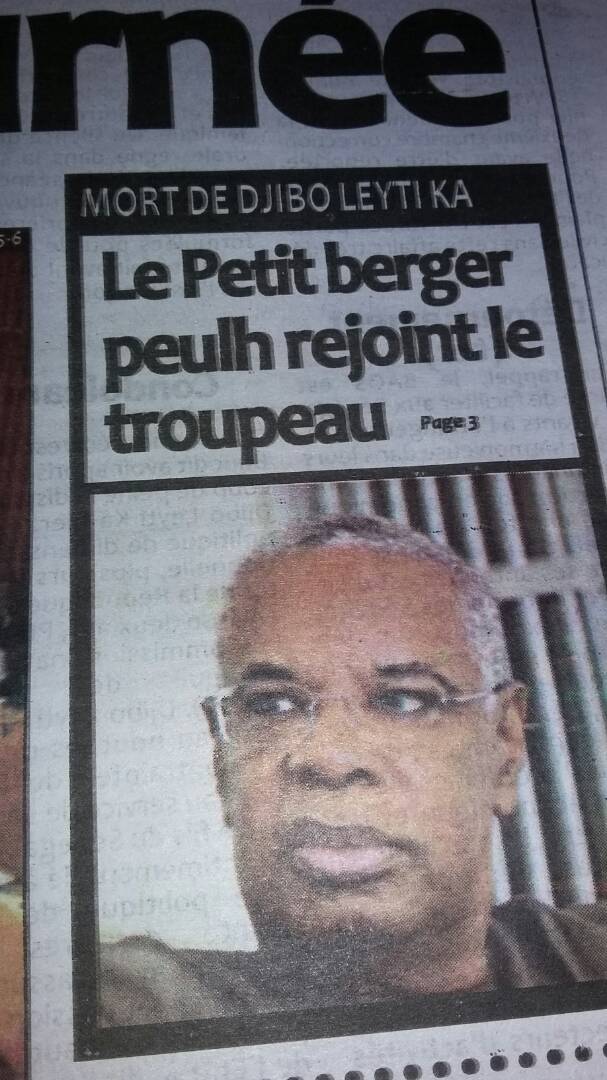 L'irrespectueux "titre" d'un journal sur Djibo Ka : Peut-on parler de "troupeau" en évoquant les morts