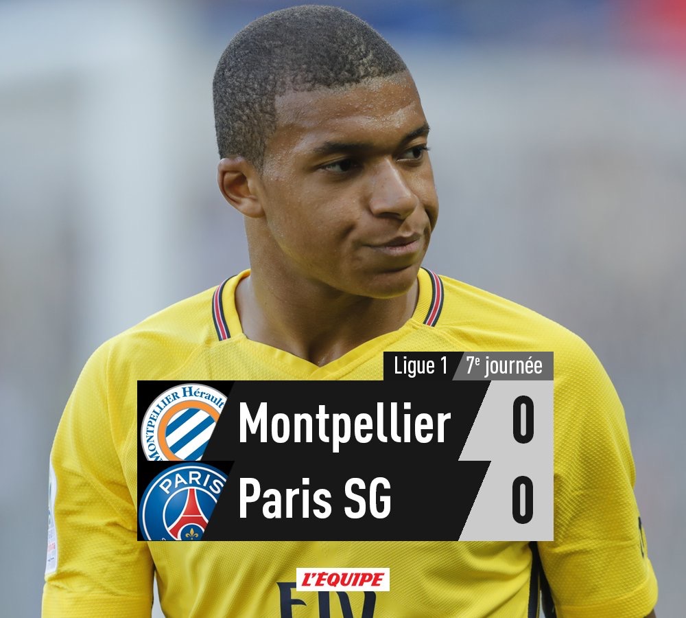 7e journée Ligue 1 : Paris marque le pas à Montpellier (0-0)