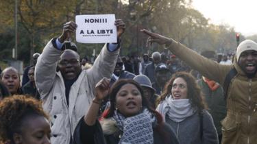 Manifestation à Paris contre l'esclavage en Libye