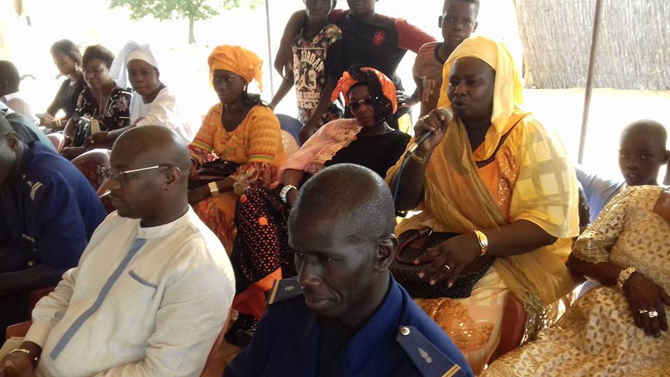 Mme Ndeye Mbaye, président de la commission Santé de la Commune de Darou Khoudoss lors de l'inauguration de la Case de santé de Khonkoye