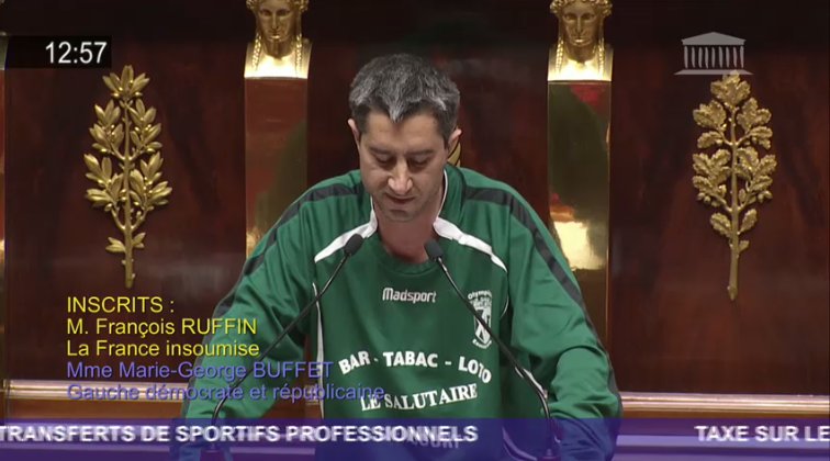 Assemblée nationale française : Un député de la "France insoumise" se pointe avec le maillot d'un club de foot et perd 1/4 de son salaire