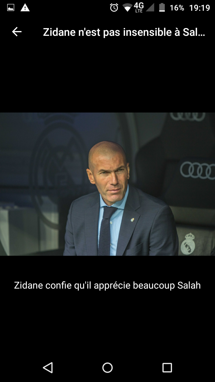 Zidane confie qu'il apprécie beaucoup Salah 