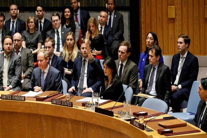 Jérusalem: veto américain à l'ONU sur une condamnation voulue par 14 pays
